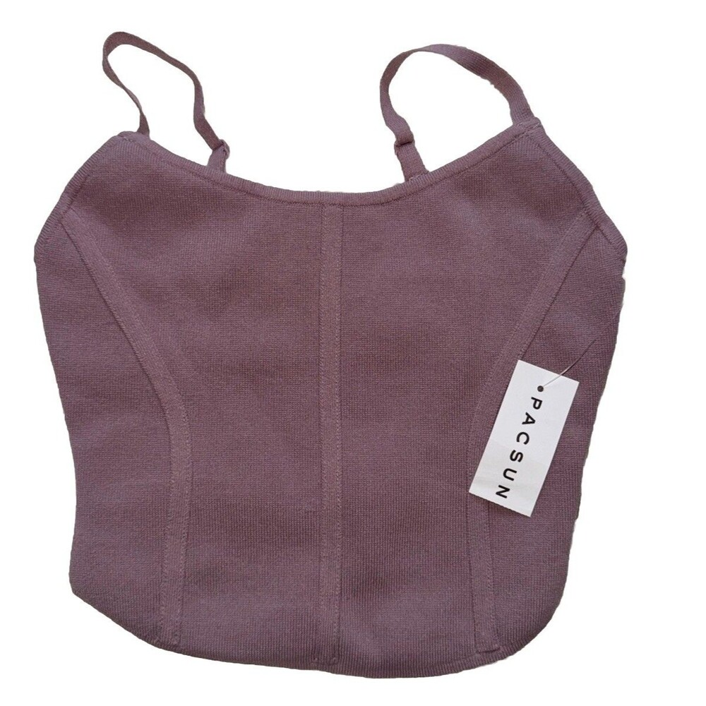 LA Hearts Pacsun Size XS Corset Style Top Sweater, Lilac, NWT